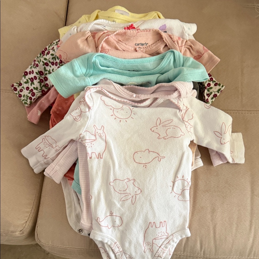 20 onesies Short and Long-Sleeve Baby One-Piece onesies 3 mo